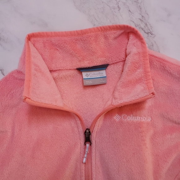 Columbia Girls Benton Springs Fleece Full Zip Jacket Coat Youth Girls Large - Picture 3 of 10